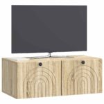 vidaXL Nástenná TV skrinka Nástenný Dub sonoma 78,5 x 41 x 30 cm – Obrázok 3