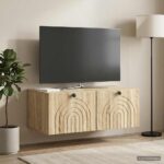 vidaXL Nástenná TV skrinka Nástenný Dub sonoma 78,5 x 41 x 30 cm – Obrázok 4