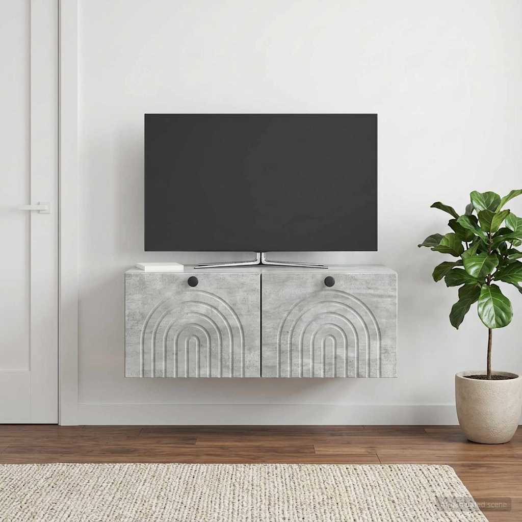 898178_1.jpg vidaXL Nástenná TV skrinka Nástenný Betónovo sivá 78,5 x 41 x 30 cm – Obrázok 1