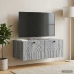 vidaXL Nástenná TV skrinka Nástenný Sivá sonoma 78,5 x 41 x 30 cm – Obrázok 4