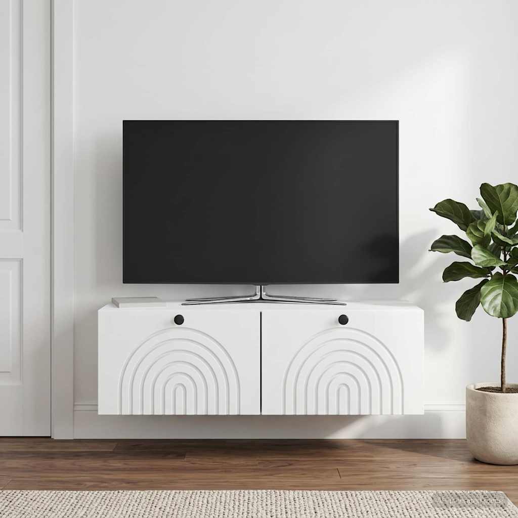 898185_1.jpg vidaXL Nástenná TV skrinka Biela 99 x 41 x 30 cm Kompozitné drevo – Obrázok 1