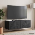 vidaXL Nástenná TV skrinka Čierna 99 x 41 x 30 cm Kompozitné drevo – Obrázok 4