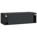 vidaXL Nástenná TV skrinka Čierna 99 x 41 x 30 cm Kompozitné drevo – Obrázok 8