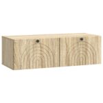 vidaXL Nástenná TV skrinka Dub sonoma 98 x 41 x 30 cm Kompozitné drevo – Obrázok 2