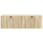 vidaXL Nástenná TV skrinka Dub sonoma 98 x 41 x 30 cm Kompozitné drevo – Obrázok 6