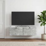 vidaXL Nástenná TV skrinka Nástenný Betónovo sivá 99 x 41 x 30 cm