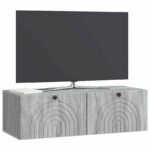 vidaXL Nástenná TV skrinka Nástenný Sivá sonoma 99 x 41 x 30 cm – Obrázok 3
