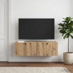 vidaXL Nástenná TV skrinka Nástenný Dub artisan 99 x 41 x 30 cm