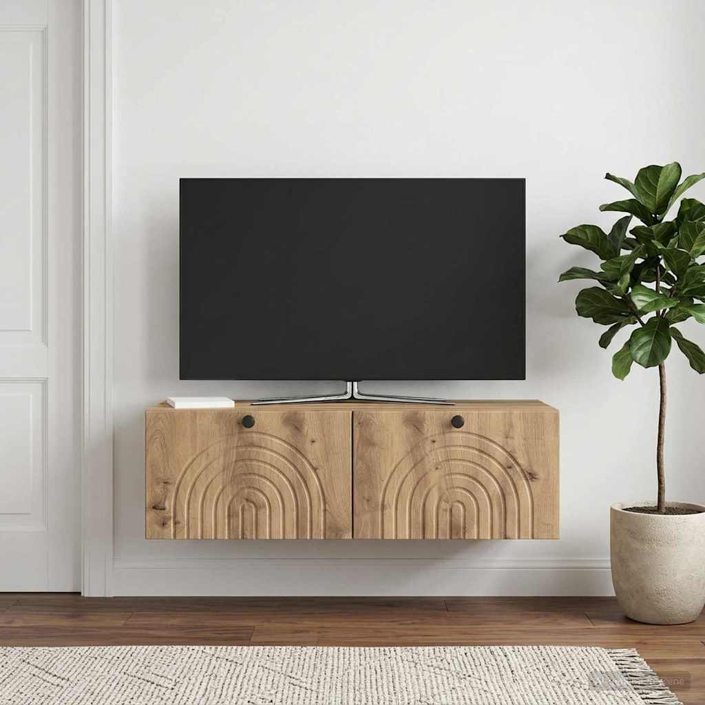 898194_1.jpg vidaXL Nástenná TV skrinka Nástenný Dub artisan 99 x 41 x 30 cm – Obrázok 1