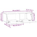 vidaXL Nástenná TV skrinka Nástenný Dub artisan 99 x 41 x 30 cm – Obrázok 11