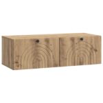 vidaXL Nástenná TV skrinka Nástenný Dub artisan 99 x 41 x 30 cm – Obrázok 2