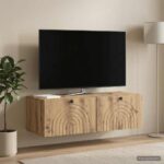 vidaXL Nástenná TV skrinka Nástenný Dub artisan 99 x 41 x 30 cm – Obrázok 4