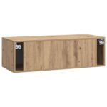 vidaXL Nástenná TV skrinka Nástenný Dub artisan 99 x 41 x 30 cm – Obrázok 8