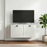 vidaXL Nástenná TV skrinka Biela 59,5 x 31 x 30 cm Kompozitné drevo – Obrázok 4