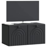 vidaXL Nástenná TV skrinka Čierna 59,5 x 31 x 30 cm Kompozitné drevo – Obrázok 3