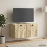 vidaXL Nástenná TV skrinka Nástenný Dub sonoma 59,5 x 31 x 30 cm