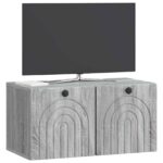 vidaXL Nástenná TV skrinka Nástenný Sivá sonoma 59,5 x 31 x 30 cm – Obrázok 3