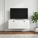 vidaXL Nástenná TV skrinka Biela 78,5 x 31 x 30 cm Kompozitné drevo – Obrázok 4