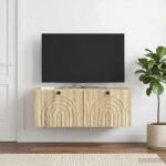 vidaXL Nástenná TV skrinka Nástenný Dub sonoma 78,5 x 31 x 30 cm