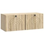 vidaXL Nástenná TV skrinka Nástenný Dub sonoma 78,5 x 31 x 30 cm – Obrázok 2