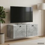 vidaXL Nástenná TV skrinka Nástenný Betónovo sivá 78,5 x 31 x 30 cm – Obrázok 4