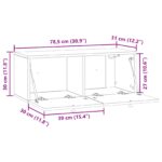 vidaXL Nástenná TV skrinka Nástenný Dymový dub 78,5 x 31 x 30 cm – Obrázok 10