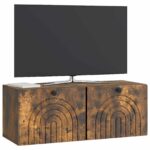 vidaXL Nástenná TV skrinka Nástenný Dymový dub 78,5 x 31 x 30 cm – Obrázok 3