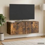 vidaXL Nástenná TV skrinka Nástenný Dymový dub 78,5 x 31 x 30 cm – Obrázok 4