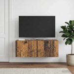 vidaXL Nástenná TV skrinka Nástenný Staré drevo 78,5 x 31 x 30 cm – Obrázok 4