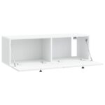 vidaXL Nástenná TV skrinka Biela 98 x 31 x 30 cm Kompozitné drevo – Obrázok 5