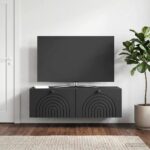 vidaXL Nástenná TV skrinka Čierna 98 x 31 x 30 cm Kompozitné drevo – Obrázok 4