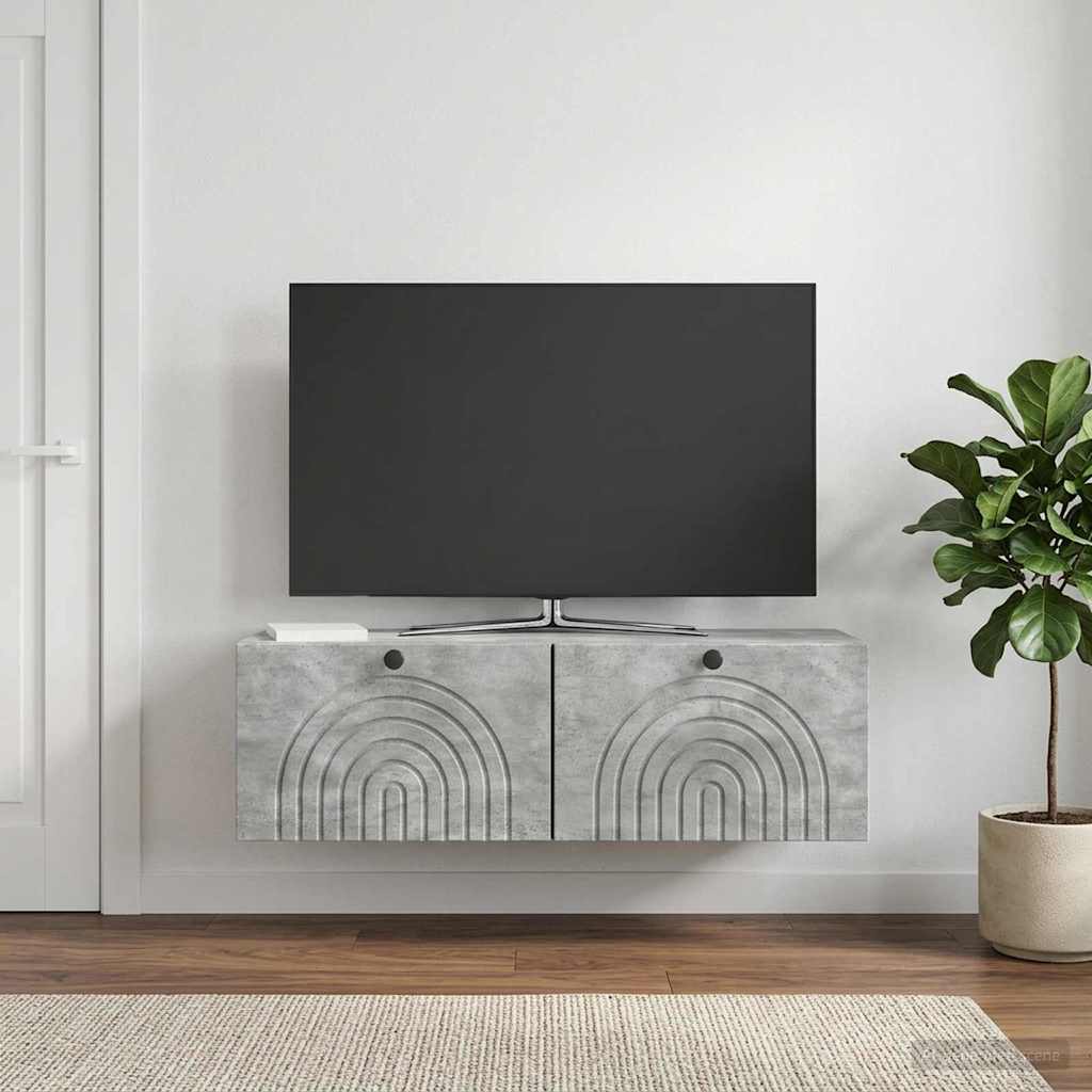 898218_1.jpg vidaXL Nástenná TV skrinka Nástenný Betónovo sivá 98 x 31 x 30 cm – Obrázok 1