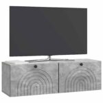 vidaXL Nástenná TV skrinka Nástenný Betónovo sivá 98 x 31 x 30 cm – Obrázok 3