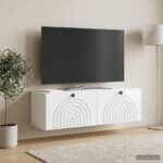 vidaXL Nástenná TV skrinka Biela s vysokým leskom 98 x 31 x 30 cm – Obrázok 4