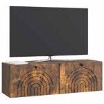 vidaXL Nástenná TV skrinka Dymový dub 98 x 31 x 30 cm Kompozitné drevo – Obrázok 3