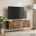 vidaXL Nástenná TV skrinka Dymový dub 98 x 31 x 30 cm Kompozitné drevo – Obrázok 4