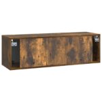 vidaXL Nástenná TV skrinka Dymový dub 98 x 31 x 30 cm Kompozitné drevo – Obrázok 8