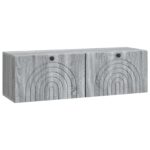 vidaXL Nástenná TV skrinka Nástenný Sivá sonoma 98 x 31 x 30 cm – Obrázok 2