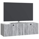vidaXL Nástenná TV skrinka Nástenný Sivá sonoma 98 x 31 x 30 cm – Obrázok 3