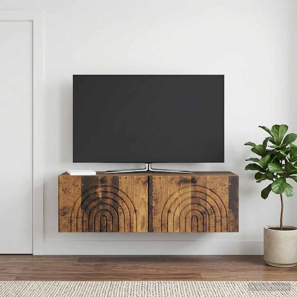 898223_1.jpg vidaXL Nástenná TV skrinka Nástenný Staré drevo 98 x 31 x 30 cm – Obrázok 1