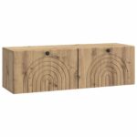 vidaXL Nástenná TV skrinka Nástenný Dub artisan 98 x 31 x 30 cm – Obrázok 2