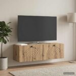 vidaXL Nástenná TV skrinka Nástenný Dub artisan 98 x 31 x 30 cm – Obrázok 4