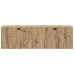 vidaXL Nástenná TV skrinka Nástenný Dub artisan 98 x 31 x 30 cm – Obrázok 6