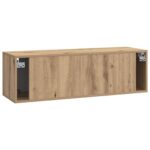 vidaXL Nástenná TV skrinka Nástenný Dub artisan 98 x 31 x 30 cm – Obrázok 8