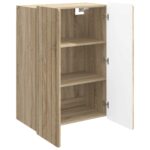 vidaXL Nástenná skrinka Dub sonoma 66 x 34,5 x 92 cm Kompozitné drevo – Obrázok 2