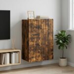 vidaXL Nástenná skrinka Dymový dub 66 x 34,5 x 92 cm Kompozitné drevo – Obrázok 8