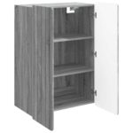 vidaXL Nástenná skrinka Sivý Sonoma 66 x 34,5 x 92 cm Kompozitné drevo – Obrázok 2