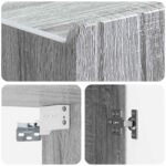vidaXL Nástenná skrinka Sivý Sonoma 66 x 34,5 x 92 cm Kompozitné drevo – Obrázok 6