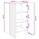 vidaXL Nástenná skrinka Sivý Sonoma 66 x 34,5 x 92 cm Kompozitné drevo – Obrázok 7