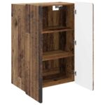 vidaXL Nástenná skrinka Staré drevo 66 x 34,5 x 92 cm Kompozitné drevo – Obrázok 2